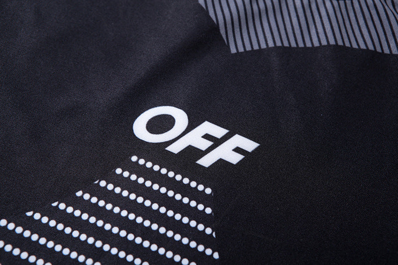 Printed sports fitness short suit