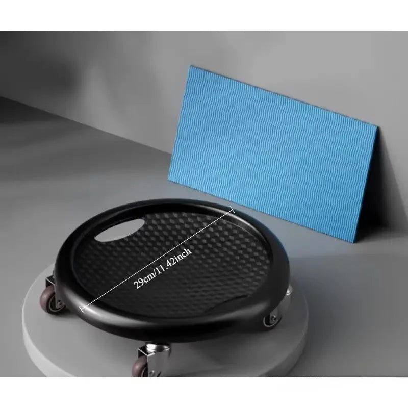 1pc Premium Core Strength Abdominal Roller - 4-Wheel Gliding Disc, Durable PVC, Ideal For Home Gym Fitness