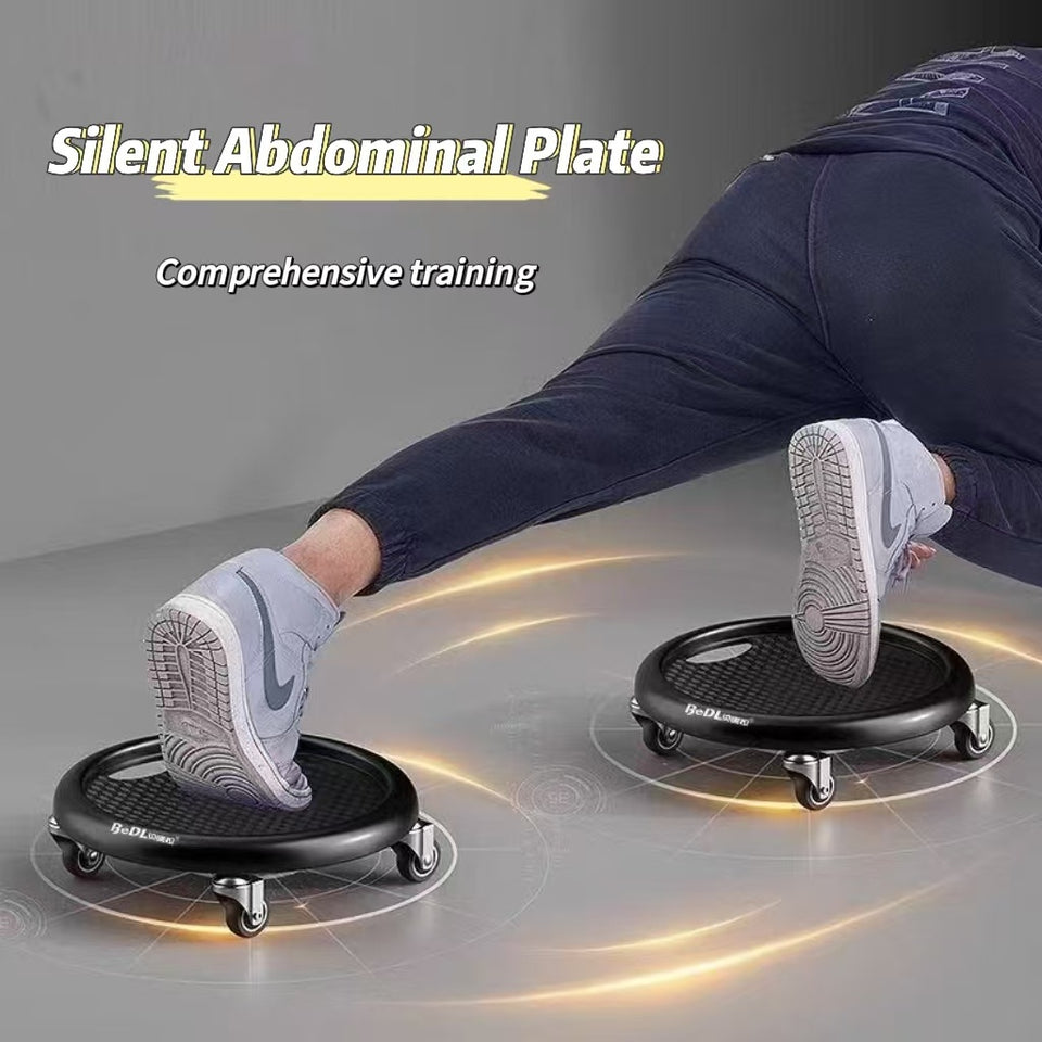 1pc Premium Core Strength Abdominal Roller - 4-Wheel Gliding Disc, Durable PVC, Ideal For Home Gym Fitness