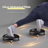 1pc Premium Core Strength Abdominal Roller - 4-Wheel Gliding Disc, Durable PVC, Ideal For Home Gym Fitness