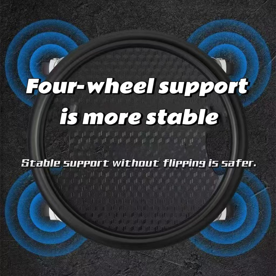 1pc Premium Core Strength Abdominal Roller - 4-Wheel Gliding Disc, Durable PVC, Ideal For Home Gym Fitness