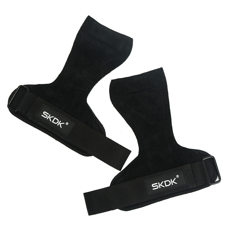 Cowhide Weightlifting Palm Grip Sports Fitness Booster Stripe
