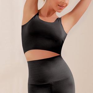 Piece Fitness Vest Seamless Beauty Back Gathered Shockproof Underwear